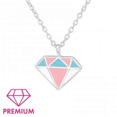 Diamant - Premium - Šperkové Striebro 925 Náhrdelníky S Retiazkou A4S36707