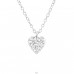Heart filled with crystals With Genuine European Crystals - 925 Sterling Silver Lacrystale Silver Necklaces A4S37644