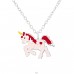 Unicorn - 925 Sterling Silver Necklaces with silver chains A4S41444