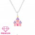 Kastély glitteres - Premium - 925 Ezüst Nyakláncok A4S42724
