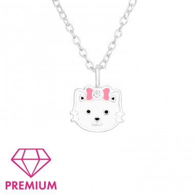 Cat - Premium* - 925 Sterling Silver Necklaces With Silver Chains A4S42738