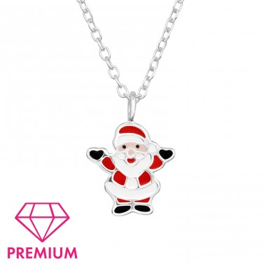Santa Claus - Premium - 925 Sterling Silver Necklaces With Silver Chains A4S43977