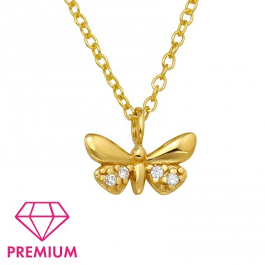 Aranyozott Pillangó - Premium* - 925 Ezüst Nyakláncok A4S44862