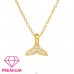 Golden Whale's Tail - Premium* - 925 Sterling Silver Necklaces With Silver Chains A4S45071
