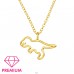 Pozlátený dinosaurus - Premium* - Šperkové Striebro 925 Náhrdelníky S Retiazkou A4S45087
