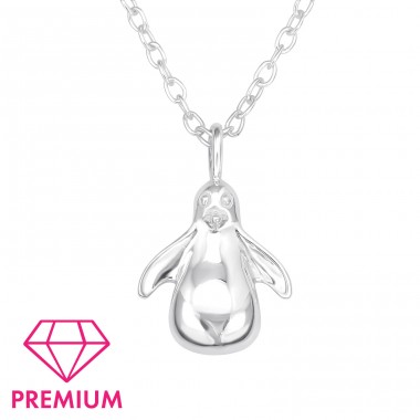 Penguin - Premium* - 925 Sterling Silver Necklaces With Silver Chains A4S45090