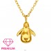 Pinguin suflat cu aur  - Premium* - Argint 925 Coliere Cu Lanț A4S45091