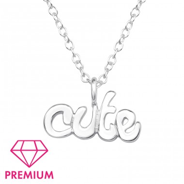 ''Cute'' - Premium* - 925 Sterling Silver Necklaces With Silver Chains A4S45304