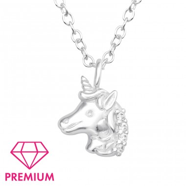 Einhorn - Premium* - Halsketten aus 925er Sterlingsilber mit Kette A4S45581