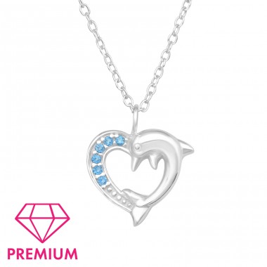 Dolphin Love - Premium* - 925 Sterling Silver Necklaces With Silver Chains A4S45821