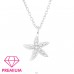 Starfish with zirconia stones - 925 Sterling Silver Necklaces With Silver Chains A4S45822