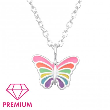 Butterfly - Premium* - 925 Sterling Silver Necklaces With Silver Chains A4S46046