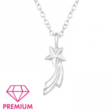 Shooting Star - Premium* - 925 Sterling Silver Necklaces With Silver Chains A4S46049