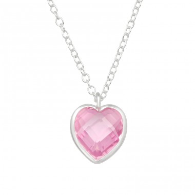 Heart - 925 Sterling Silver Necklaces with silver chains A4S46079
