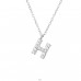 "H" Alphabet Buchstabe - Schmuck 925 Sterling Silber Halsketten mit Kette A4S46136
