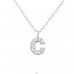 Litera "C" cu zirconiu - Argint 925 Coliere Cu Lanț A4S46138
