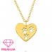 Heart Paw Print - Premium* - 925 Sterling Silver Necklaces With Silver Chains A4S46639