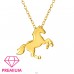 Cal cabrat auriu - Premium* - Argint 925 Coliere Cu Lanț A4S46642
