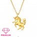 Inorog / Unicorn cabrat auriu - Premium* - Argint 925 Coliere Cu Lanț A4S46645
