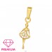 Balerina aurie cu Zirconiu - Premium* - Argint 925 Pandantiv A4S46021