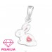 Iepuras cu cristal - Premium - Argint 925 Pandantiv A4S46401