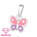 Fluturas cu cristale - Premium* - Argint 925 Pandantiv A4S46448