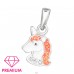 Inorog / Unicorn cu cristale - Premium* - Argint 925 Pandantiv A4S46450