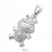 Silberner Frosch - 925er Silber Anhänger für Kinder A4S7526