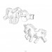 Unicorn - 925 Sterling Silver Ear Studs without stones A4S16543