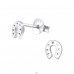 Horseshoe - 925 Sterling Silver Ear Studs without stones A4S18676