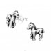 Horse - 925 Sterling Silver Ear Studs without stones A4S19914