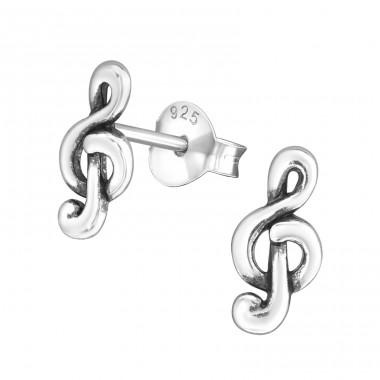 Music Note - 925 ezüst Stift fülbevaló A4S20276