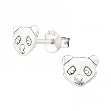 Strieborná Panda - Striebro 925 Puzetové náušnice bez kameňa A4S20827