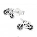 Bike - 925 Sterling Silver Ear Studs without stones A4S20829