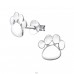 Footprint - 925 Sterling Silver Ear Studs without stones A4S23055