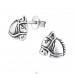 Horse - 925 Sterling Silver Ear Studs without stones A4S27755