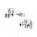Elephant - 925 Sterling Silver Ear Studs without stones A4S28245