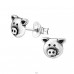 Pig - 925 Sterling Silver Ear Studs without stones A4S28256