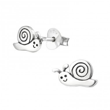 Snail - 925 Sterling Silver Ear Studs For Kids A4S31189