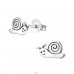 Snail - 925 Sterling Silver Ear Studs For Kids A4S31189