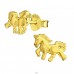 Inorog / Unicorn Auriu - Argint 925 Cercei Simpli Cu Șurub A4S31747