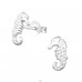 Seahorse - 925 Sterling Silver Ear Studs for kids A4S37348