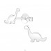 Dinosaur - 925 Sterling Silver Ear Studs without stones A4S39478