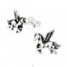 Pegasus - 925 Sterling Silver Ear Studs without stones A4S39983