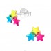 Multicolor Stars - 925 Sterling Silver Ear Studs For Kids A4S40905
