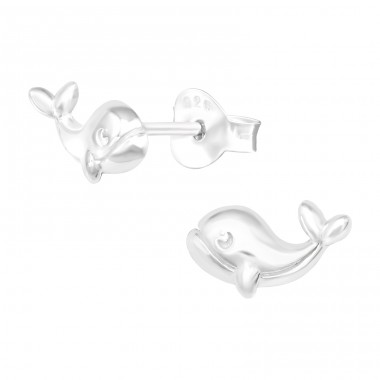 Delphin - Puzet-Ohrringe aus Silber 925 ohne Stein A4S41316