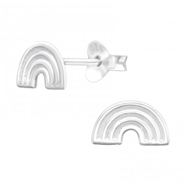 Regenbogen - Puzet-Ohrringe aus Silber 925 ohne Stein A4S42951