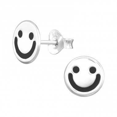 Smiley - Ohrstecker aus 925er Sterlingsilber ohne Stein A4S43874