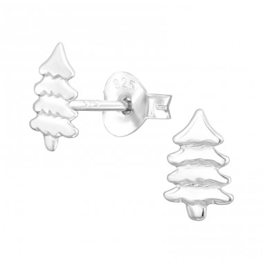 Weihnachtsbaum - Schmuck Ohrstecker aus Silber 925 ohne Stein A4S43895
