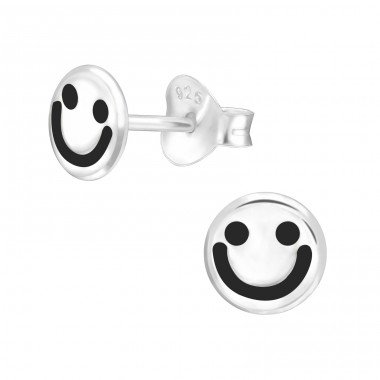 Smiley - Ohrstecker aus 925er Sterlingsilber ohne Stein A4S43910